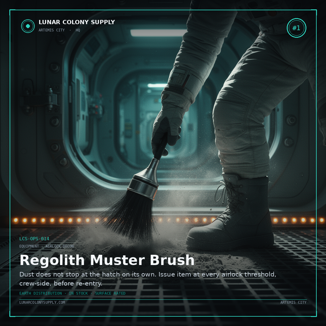 Regolith Muster Brush — Equipment · Airlock Decon